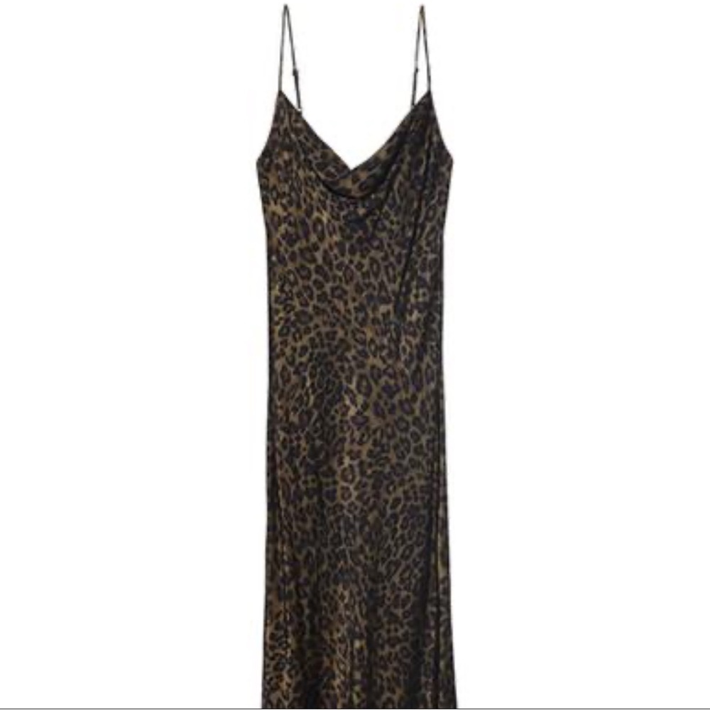 Zara Brown Leopard Print Dress